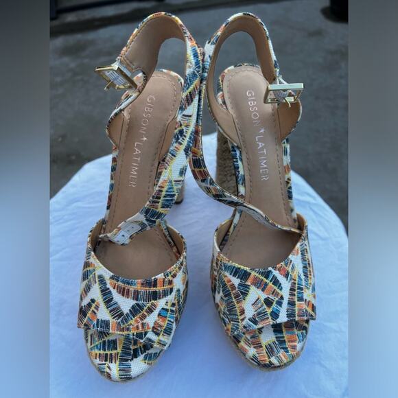 New Gibson Latimer Open Toes Platform Heels size 7 - Picture 2 of 9